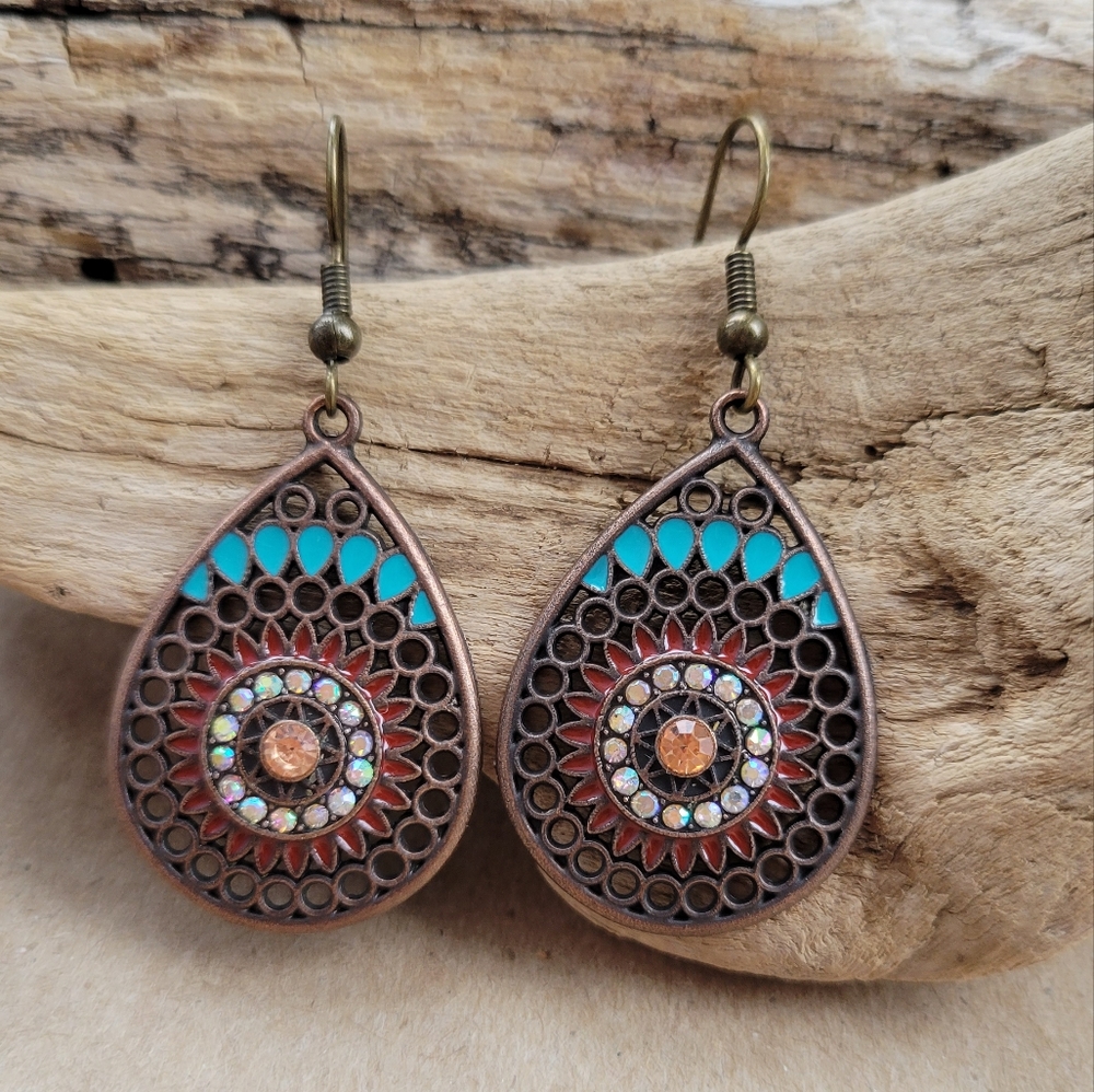 Rustic Bohemian Charm Earrings - Picture 3 of 6